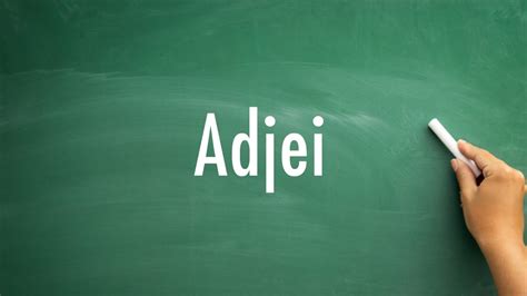 How to pronounce Adjie .